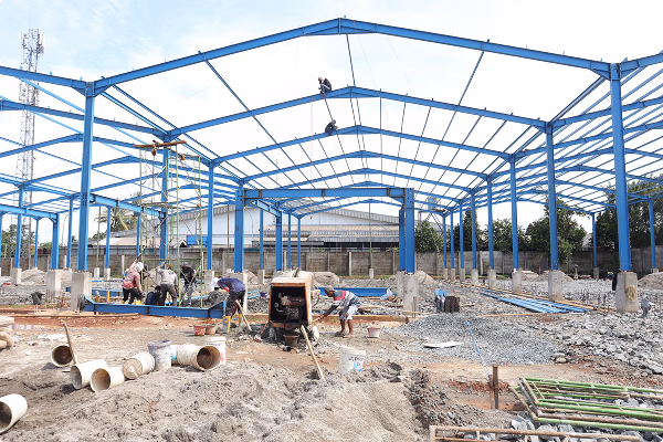 Steel structure and building construction on-site execution